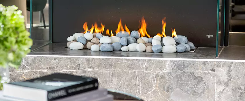 Double-Height Fireplace Design Refurbishment in Orillia, Ontario